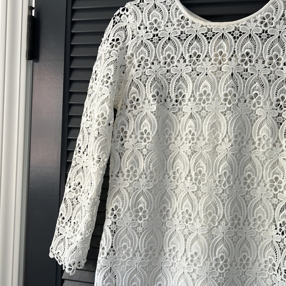 This is a Club Monaco white lace dress, size 6. - Picture 4 of 4